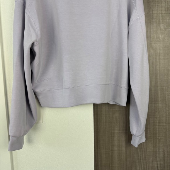 Lululemon Perfectly Oversized Cropped Crew Softstreme Faint Lavender - Picture 8 of 10